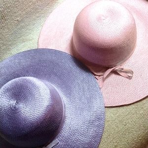 2 NEW SUN HATS,PINK & LAVENDER